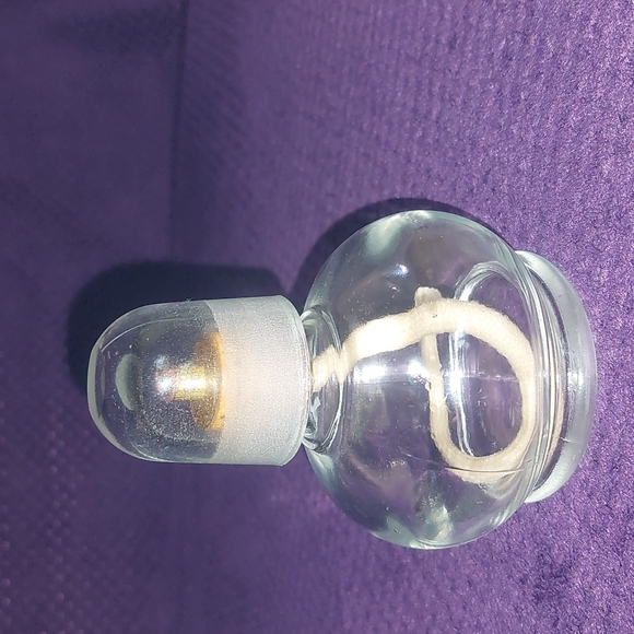 Antique T.C.W. Co Wheaton Glass Alcohol Spark Lamp w Snuffer - Picture 3 of 4